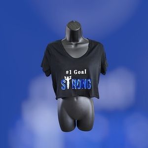 Women T-Shirt V-NECK Cropped